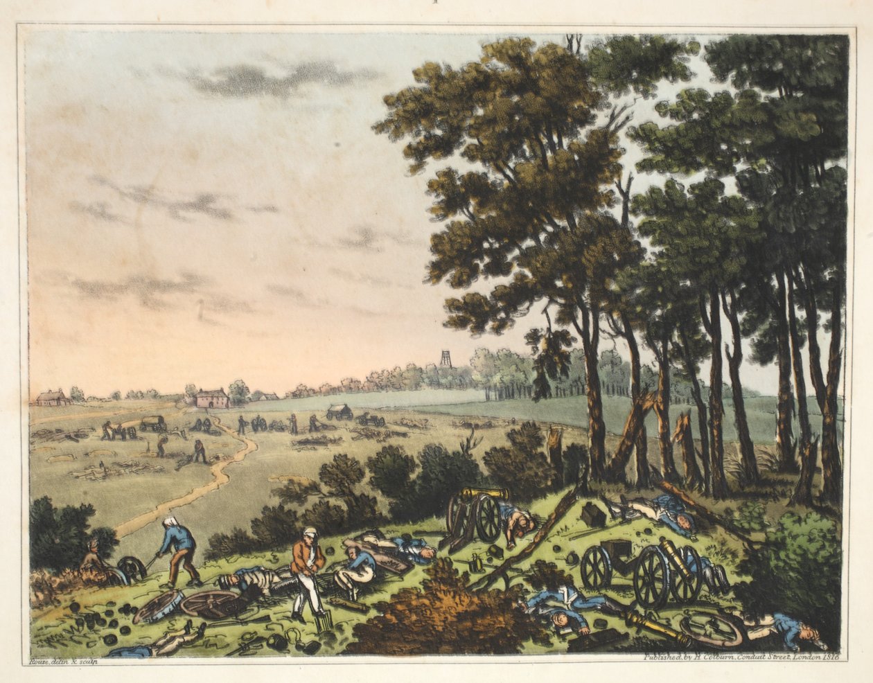 Hougoumont kastélya: Kilátás a kastélyt szegélyező fára alkotó: James Rouse