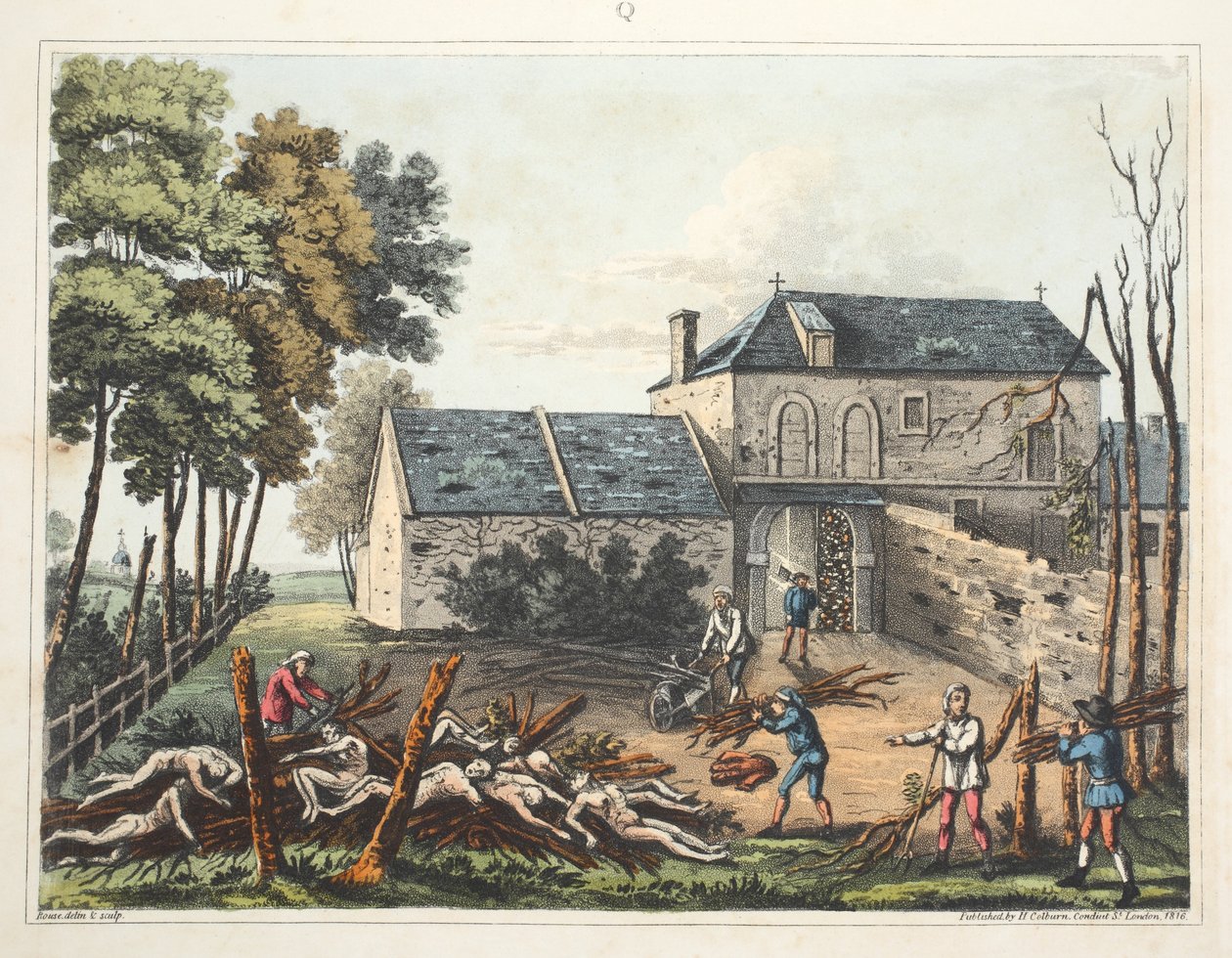 Hougoumont kastélya: a halottakat a csata után temették el alkotó: James Rouse