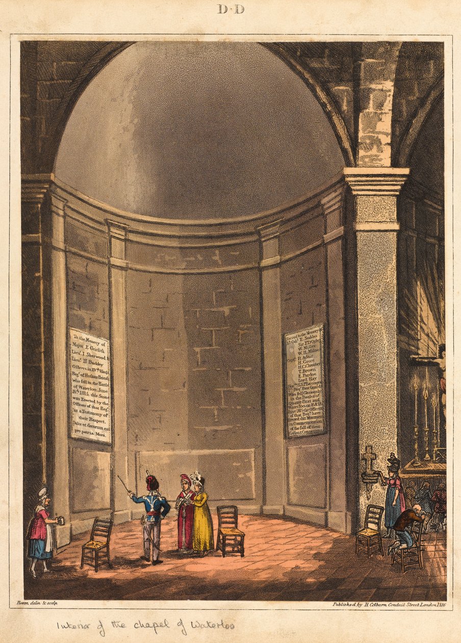 "A Waterloo-i kápolna belseje" alkotó: James Rouse