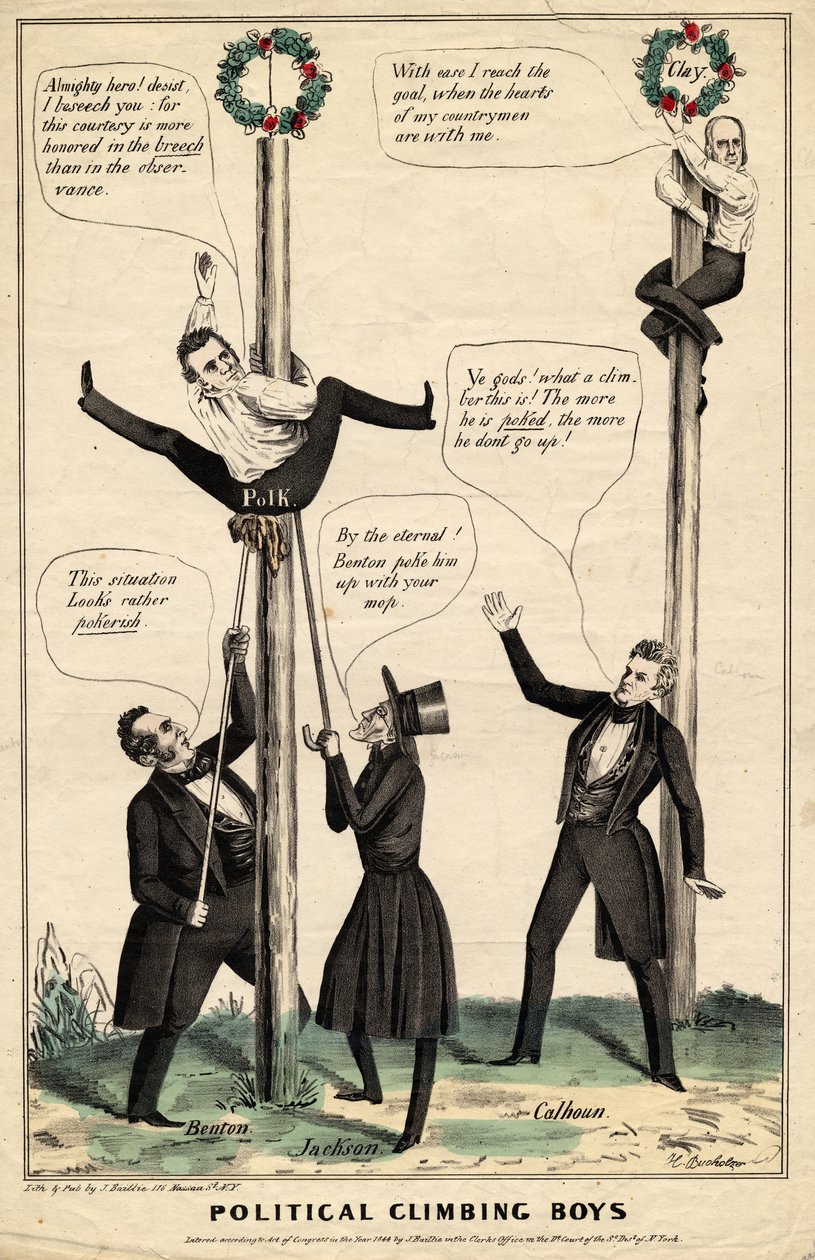 Politikai hegymászó fiúk, kiadó: J Baillie, H Bucholzer, New York, 1844 alkotó: James S. Baillie