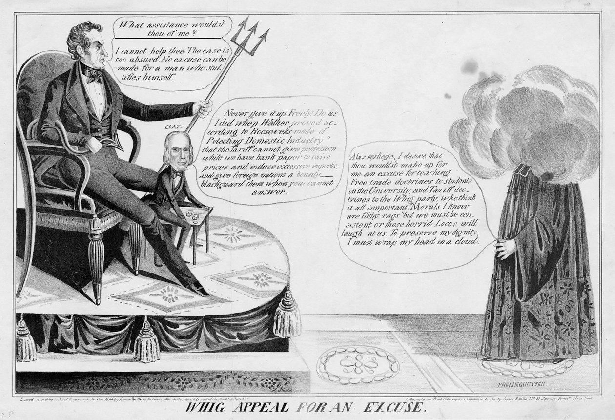 Whig felhívás ürügyre, kiadó: James Baillie, H Bucholzer, New York, 1844 alkotó: James S. Baillie