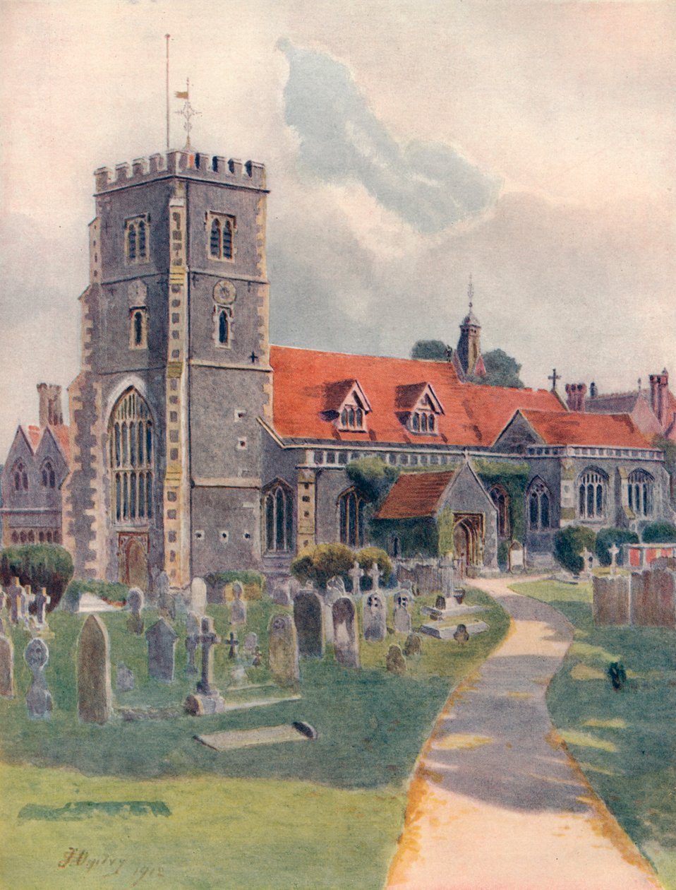 „Beddington Church”, 1912, 1914 alkotó: James S Ogilvy