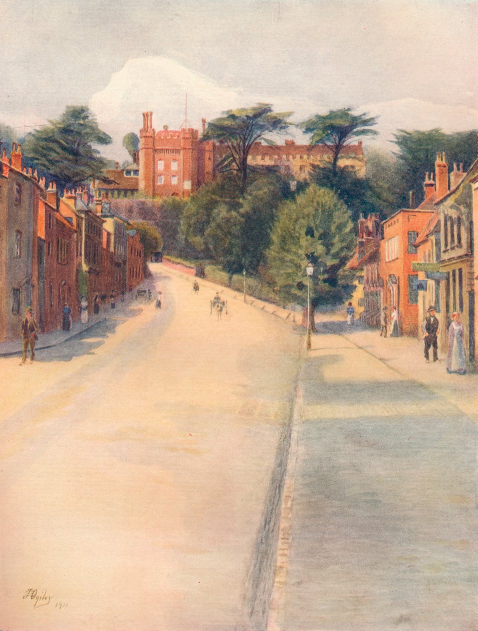 „Castle Street, Farnham”, 1911, 1914 alkotó: James S Ogilvy