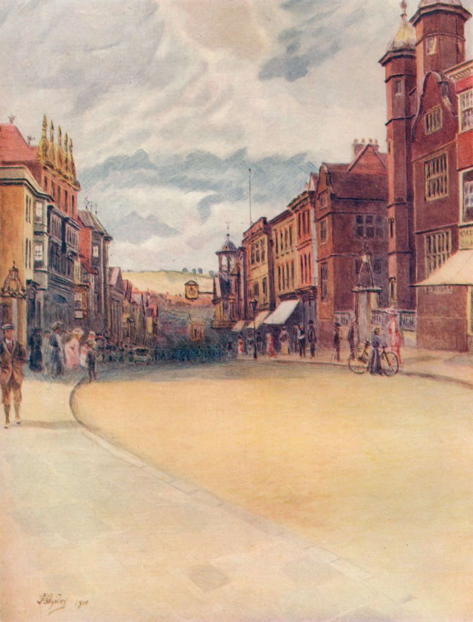 „High Street, Guildford”, 1911, 1914 alkotó: James S Ogilvy