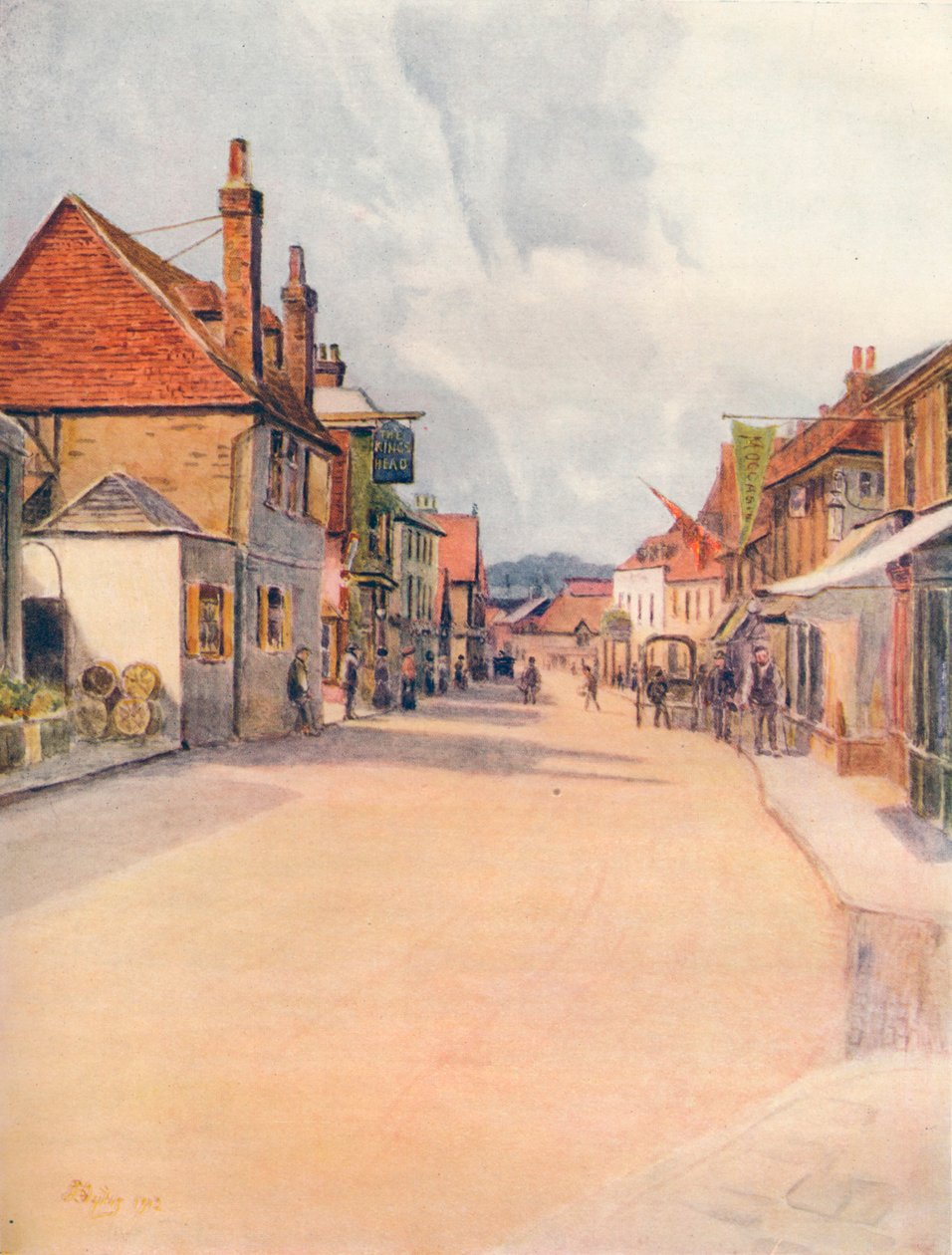 „High Street, Leatherhead”, 1912, 1914 alkotó: James S Ogilvy