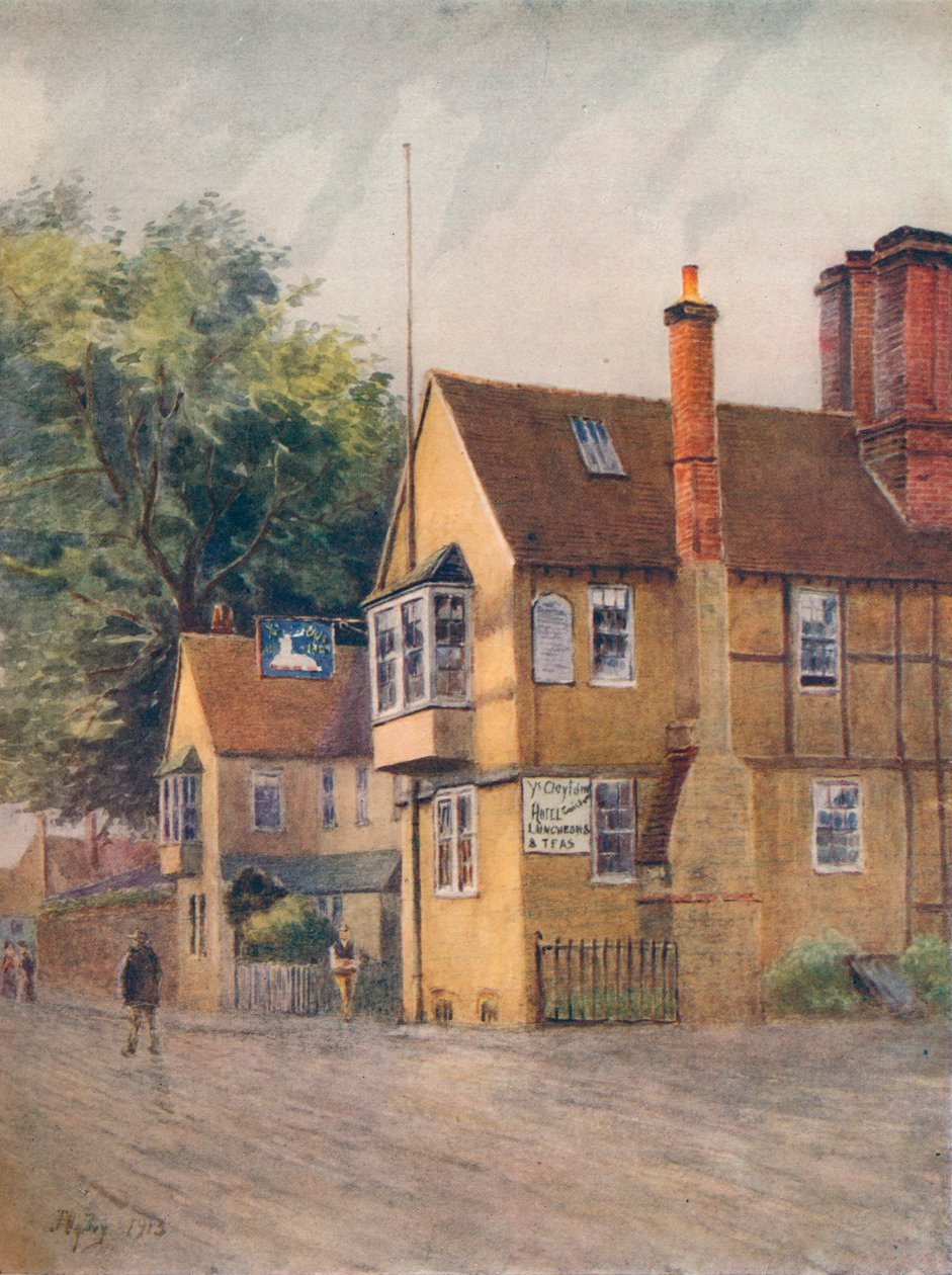 "The White Hart, Godstone", 1913, 1914 alkotó: James S Ogilvy