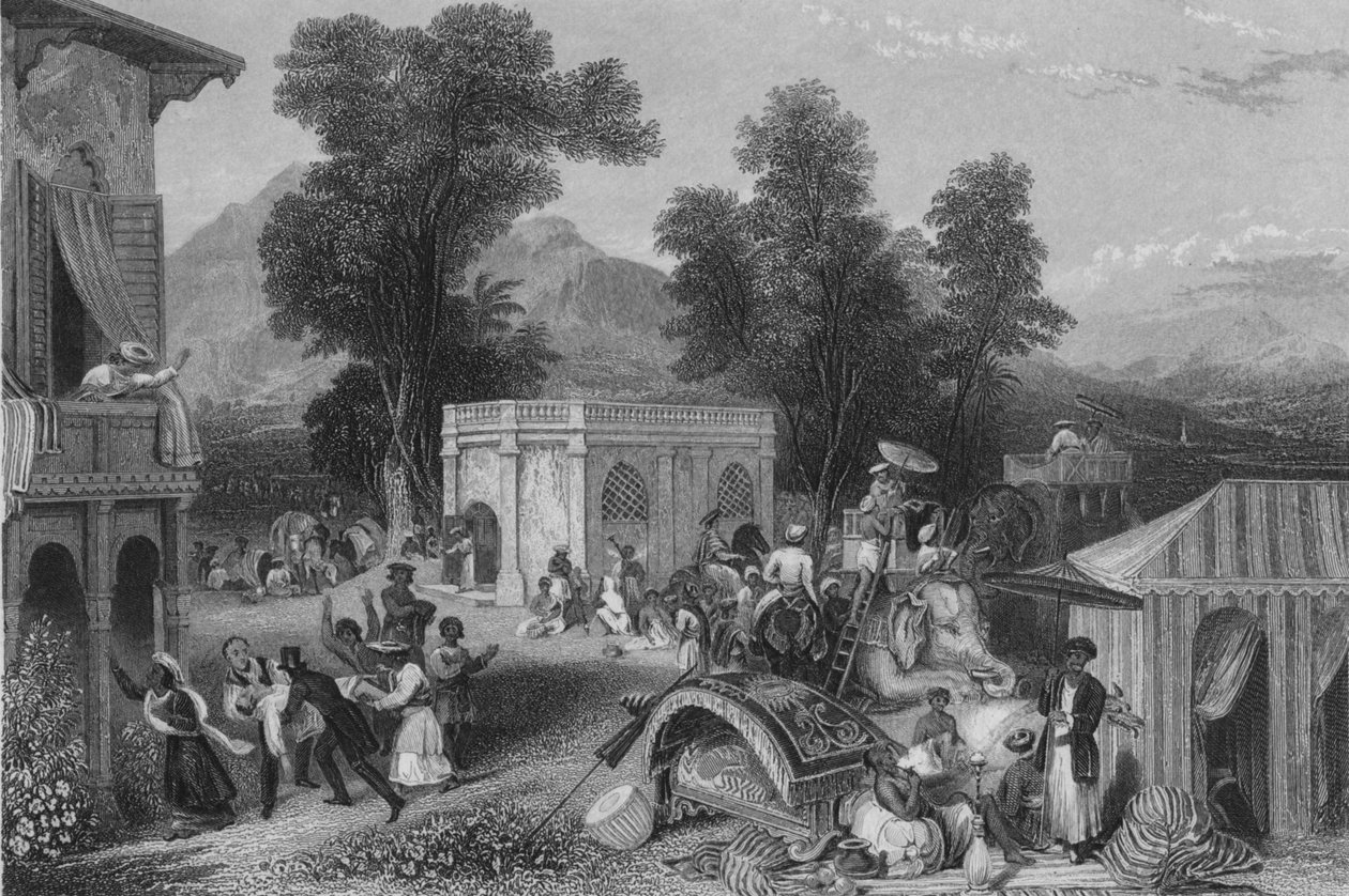 Heber püspök halála, 1846 alkotó: James Sands