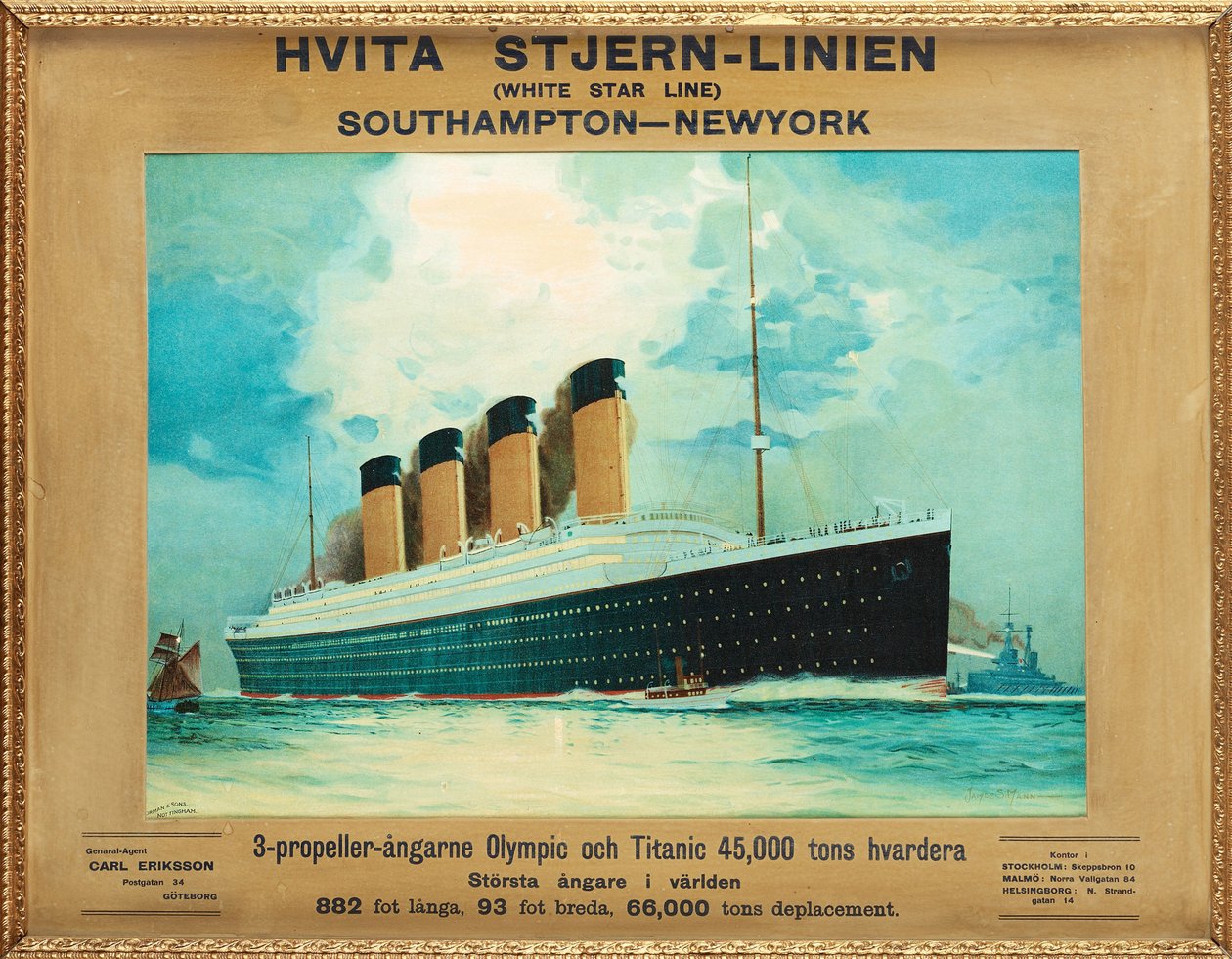Titanic & Olympic, c. 1911 alkotó: James Scrimgeour Mann