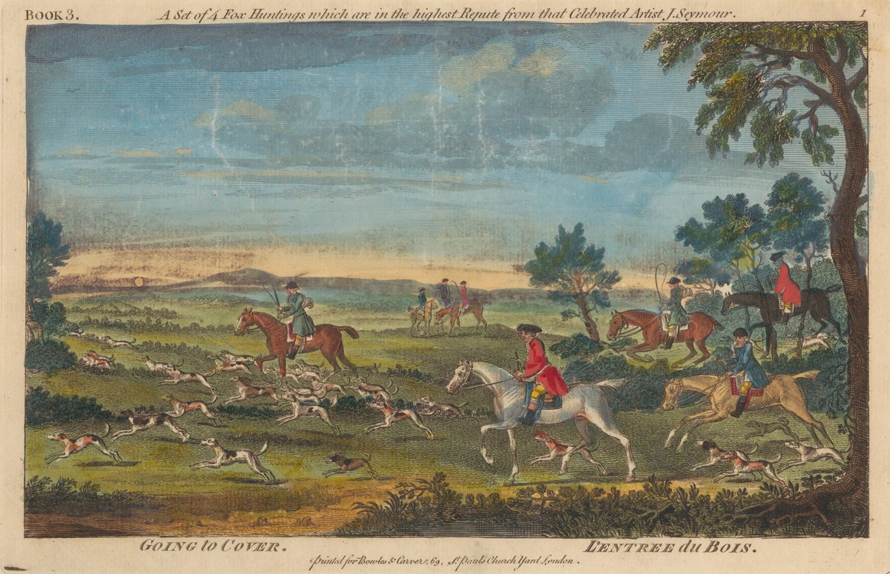 Satz von zwölf: 4 Fuchsjagden. 4 Hirschjagden. 4 Hasenjagden alkotó: James Seymour