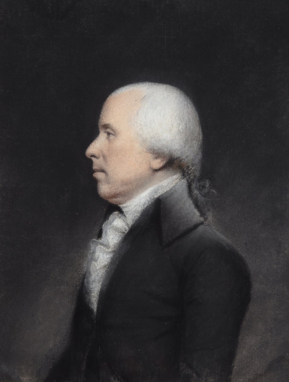 Dr. Benjamin Rush (pasztell szürke papíron) alkotó: James Sharples