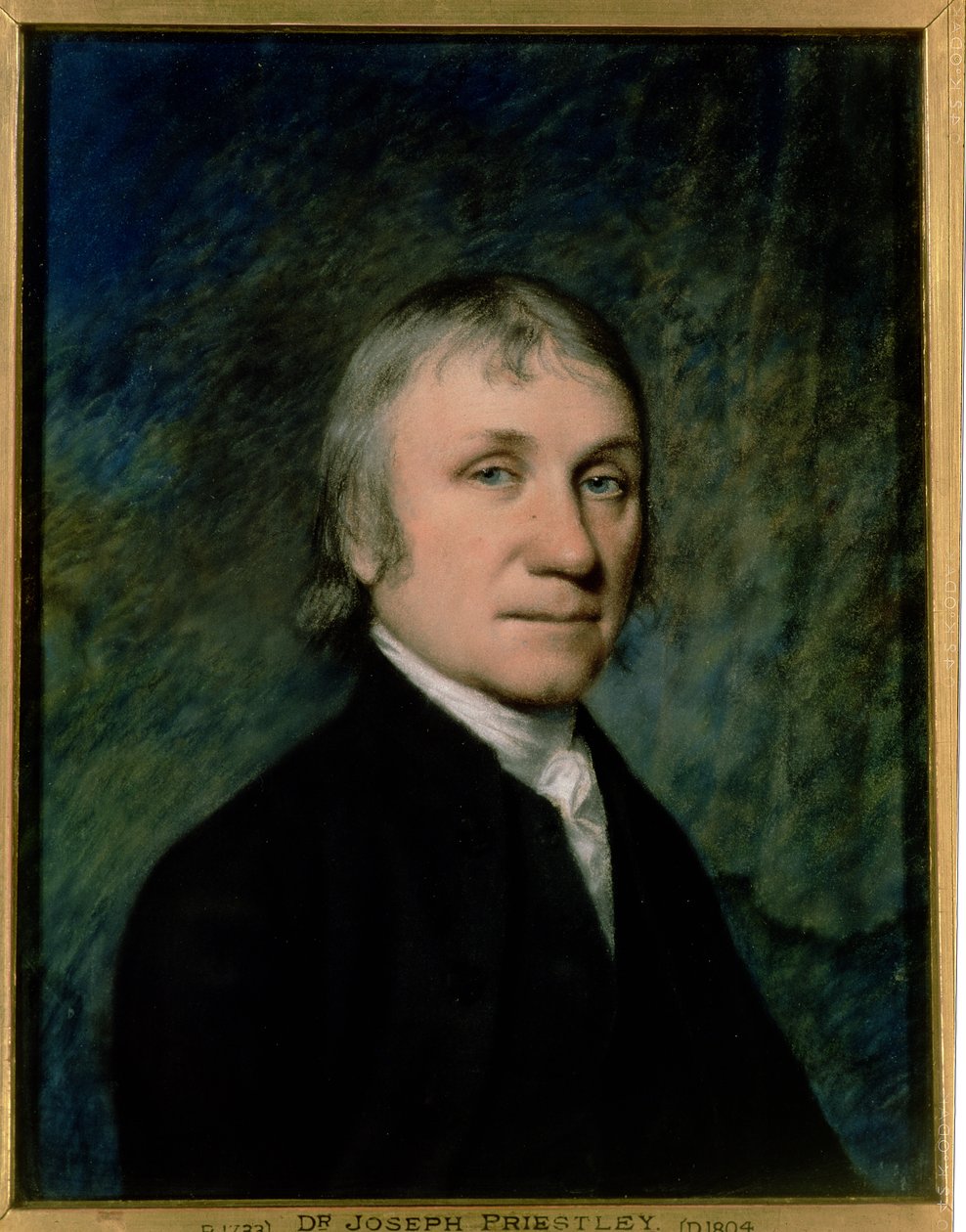 Dr. Joseph Priestley, 1790 körül (pasztell szürke papíron) alkotó: James Sharples