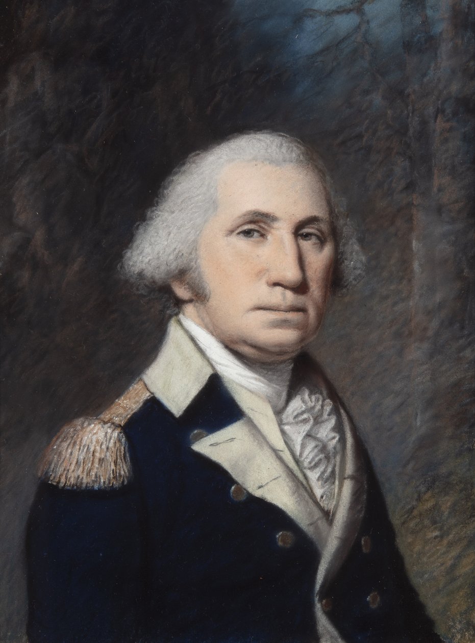 George Washington, valószínűleg 1796-97 (pasztell szürke papíron) alkotó: James Sharples