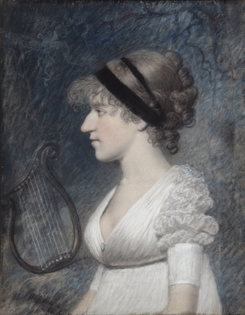 Miss Bush (pasztell szürke papíron) alkotó: James Sharples