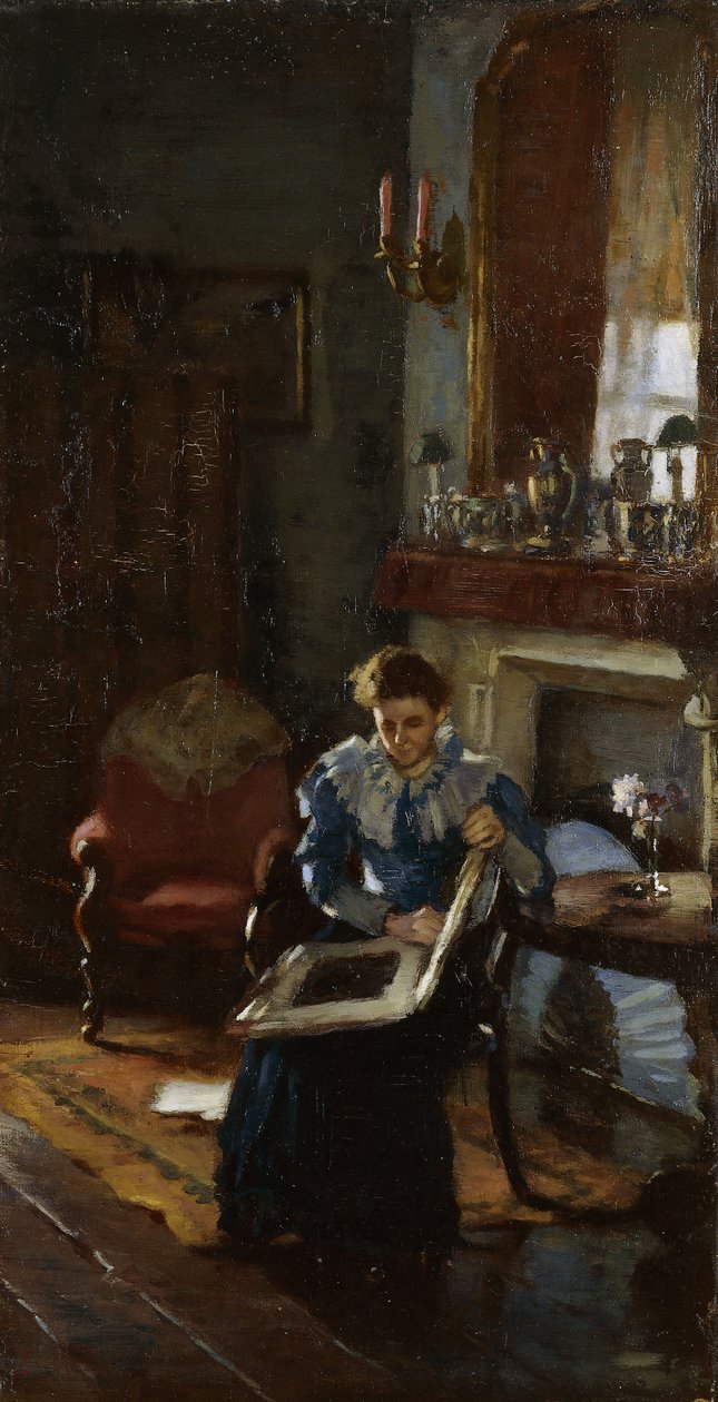Dublini belső tér, 1915-20 körül (olaj, vászon) alkotó: James Sinton Sleator