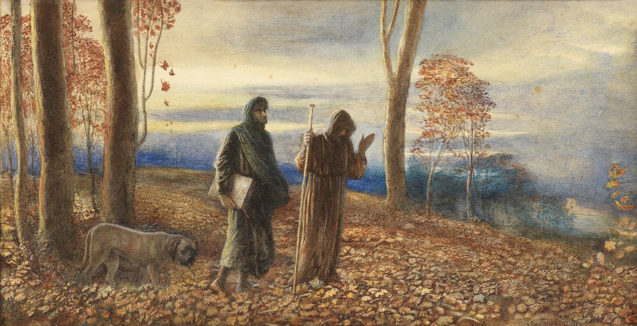 Dante és Vergilius Vallombrosában, 1866 alkotó: James Smetham