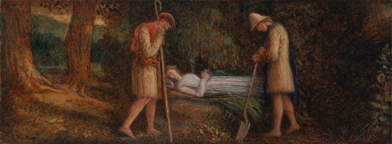 Imogen és a pásztorok, „Cymbeline”, IV. felvonás, II. jelenet alkotó: James Smetham
