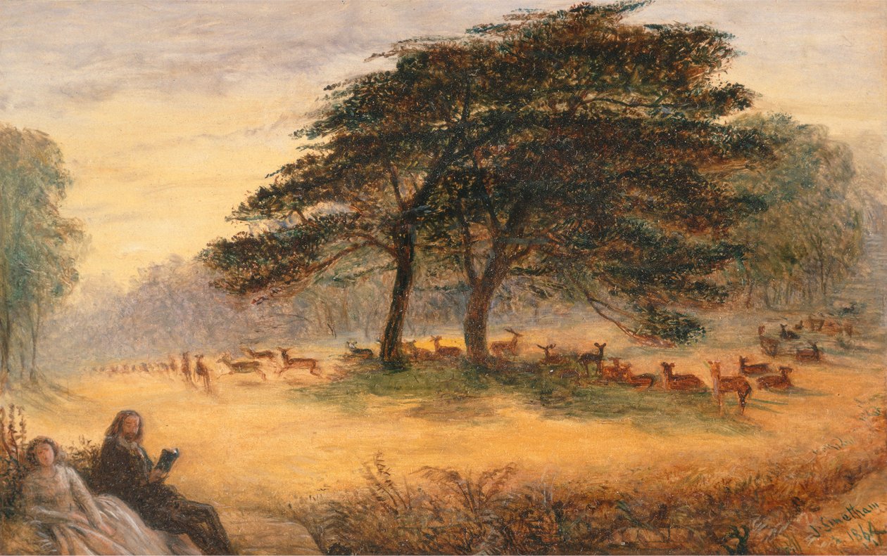 Szerelmesek a Richmond Parkban alkotó: James Smetham