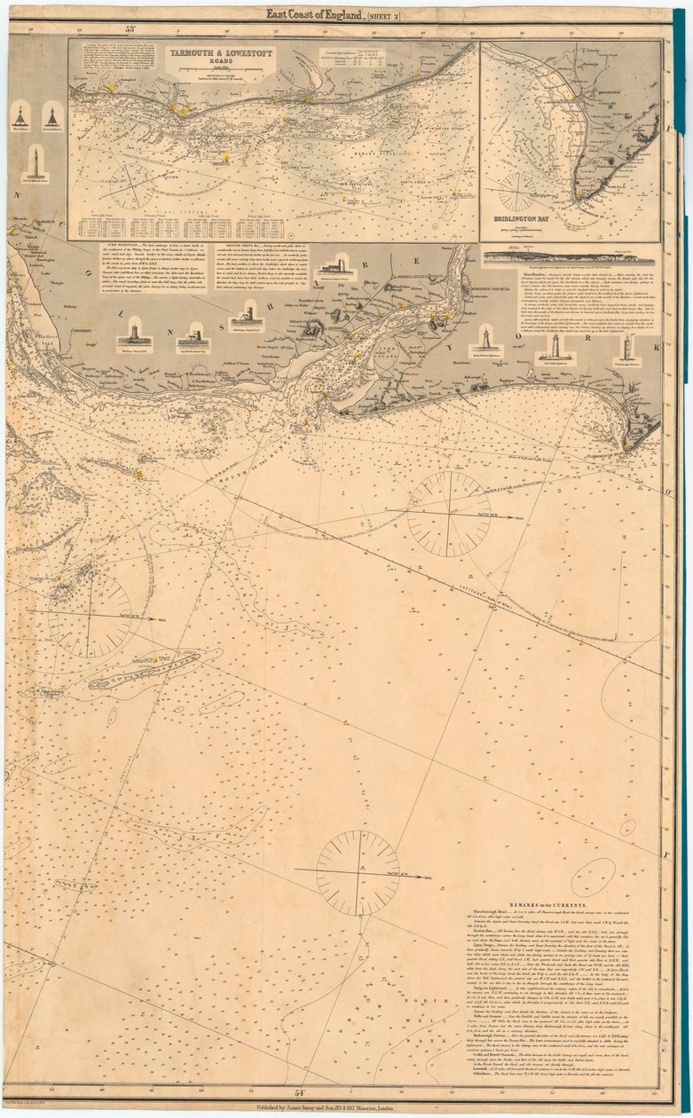 Anglia keleti partvidéke. Sheet 3, late 19th century (print) alkotó: James & Son Imray