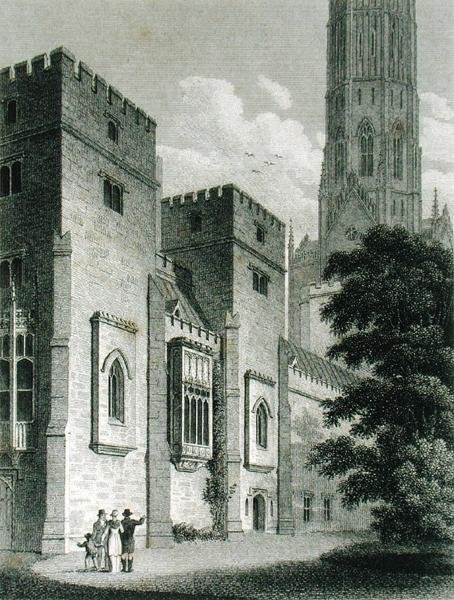 A Fonthill Abbey délkeleti nézete, 1812-ben megjelent (metszet) alkotó: James Storer