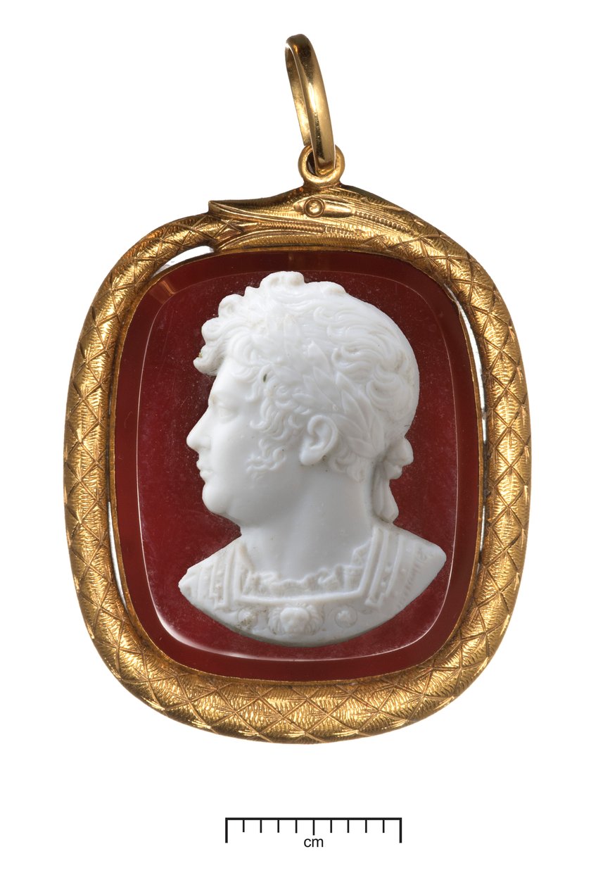IV. György koronázása, arany medál, 1821 körül (arany és üveg) alkotó: James Tassie