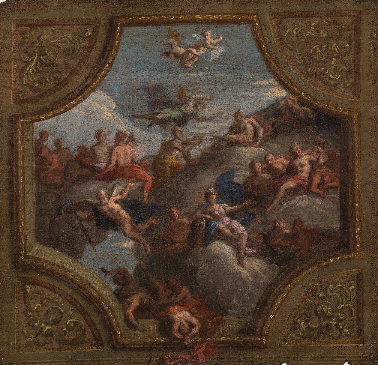 Vázlat mennyezeti dekorációhoz, 1700 alkotó: James Thornhill