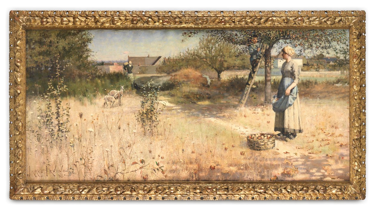 Az almaszüret, Barbizon (olaj, vászon) alkotó: James Thwaite Irving