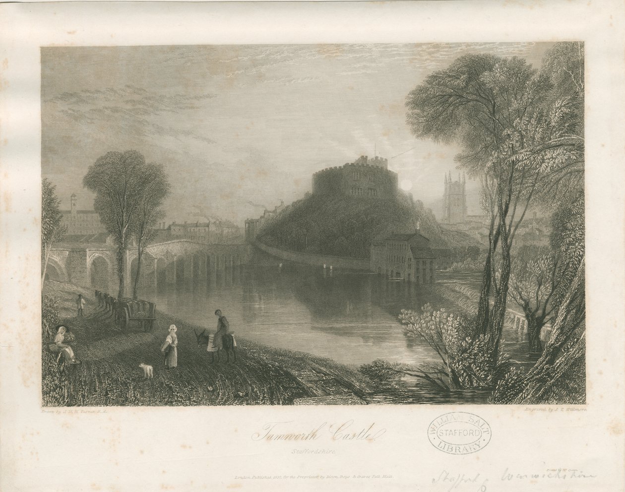 Tamworth kastély: acélmetszet, nd [c 1832] alkotó: James Tibbitts Willmore