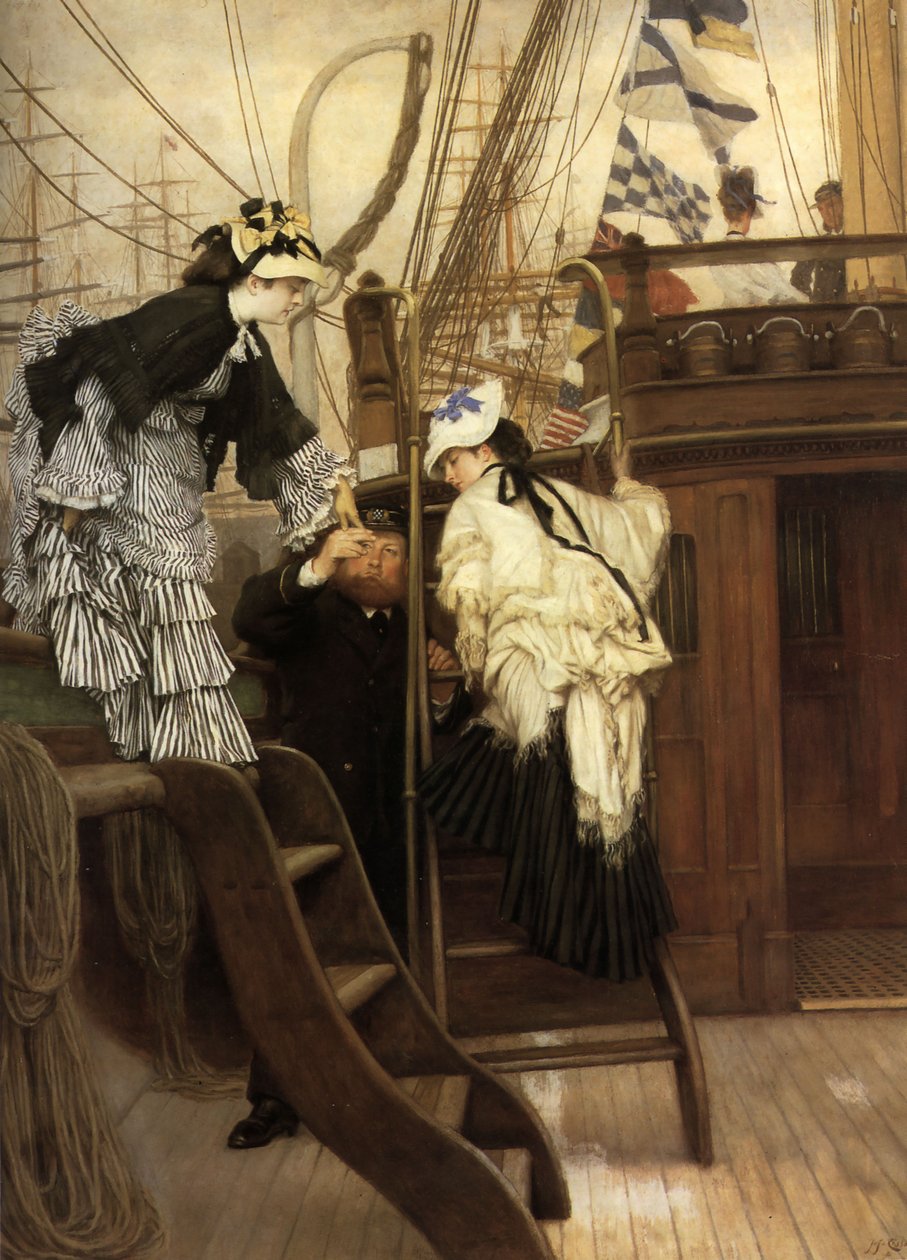 Felszállás a jachtra alkotó: James Jacques Joseph Tissot