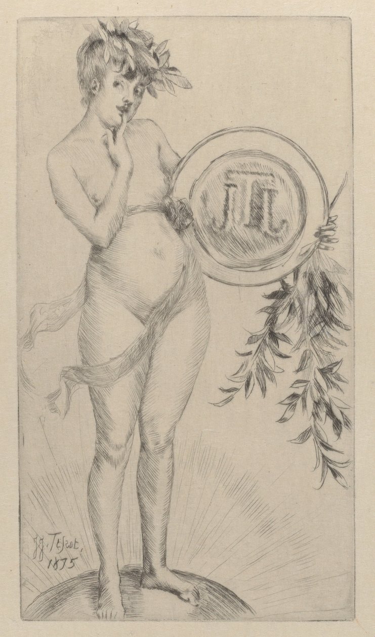 Első előlap monogrammal, 1875. alkotó: James Tissot