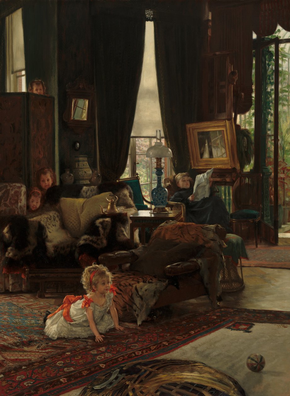 Bújócska c. 1877. alkotó: James Tissot