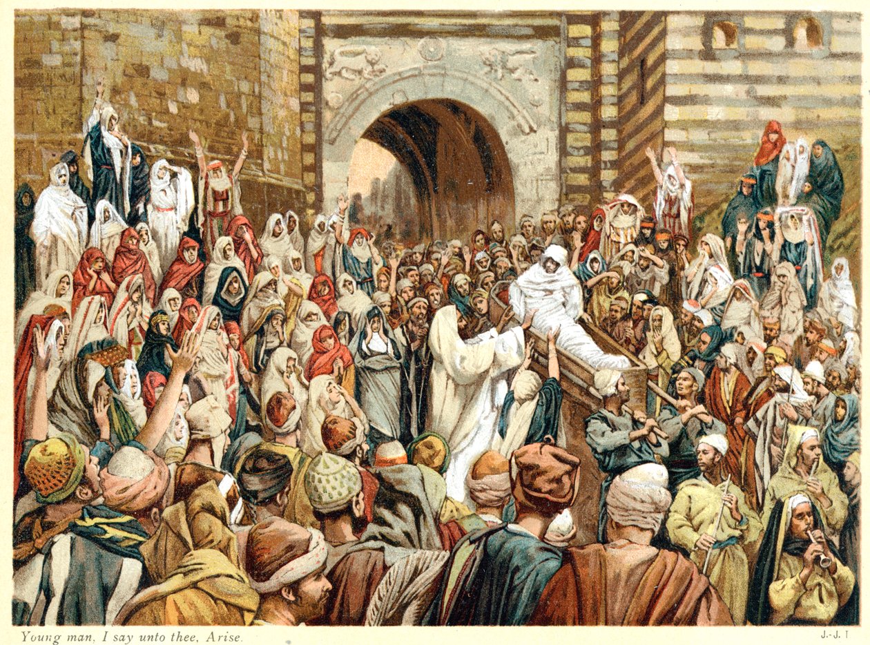 Jézus felneveli az özvegy fiát Nainban, 1890 alkotó: James Tissot