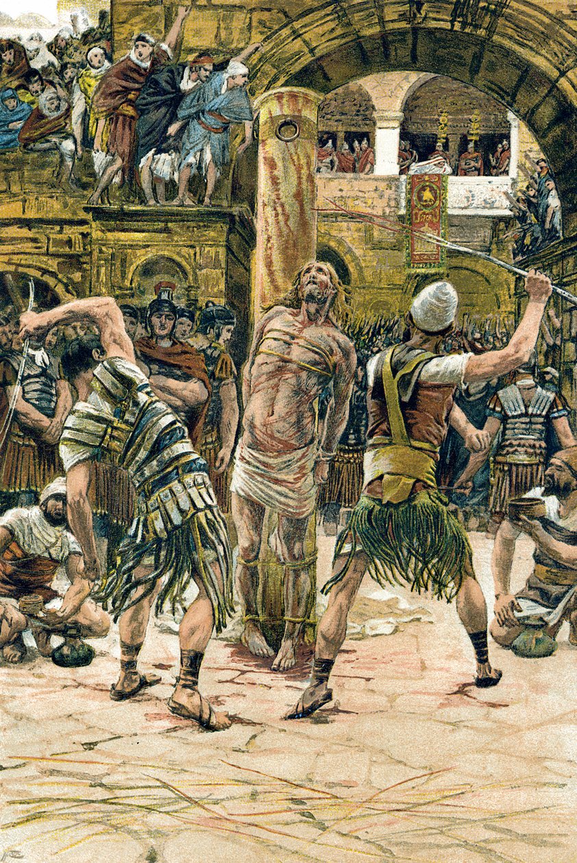 Jézus arcát megostorozták, c1897 alkotó: James Tissot