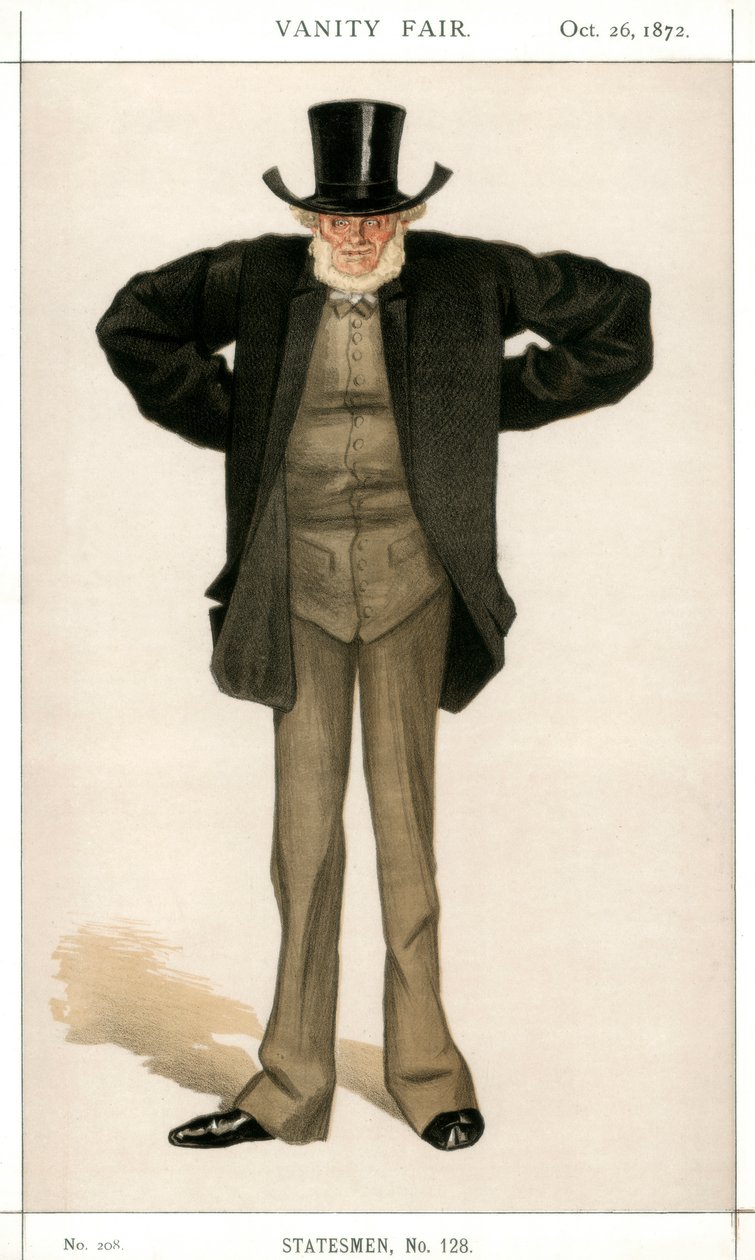 Newcastle on Tyne, Joseph Cowen, brit politikus, 1872. alkotó: James Jacques Joseph Tissot