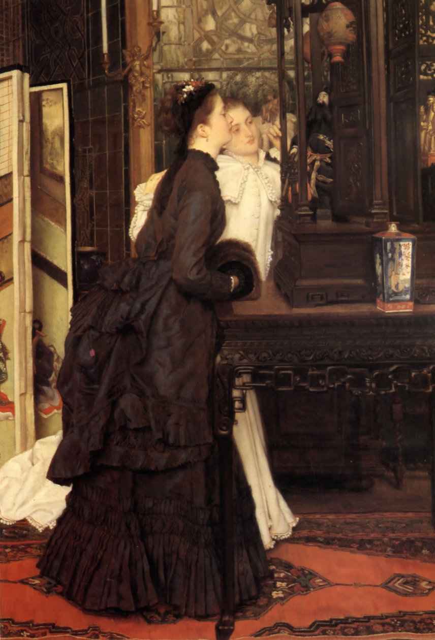 Japán tárgyakat csodáló fiatal hölgyek alkotó: James Tissot