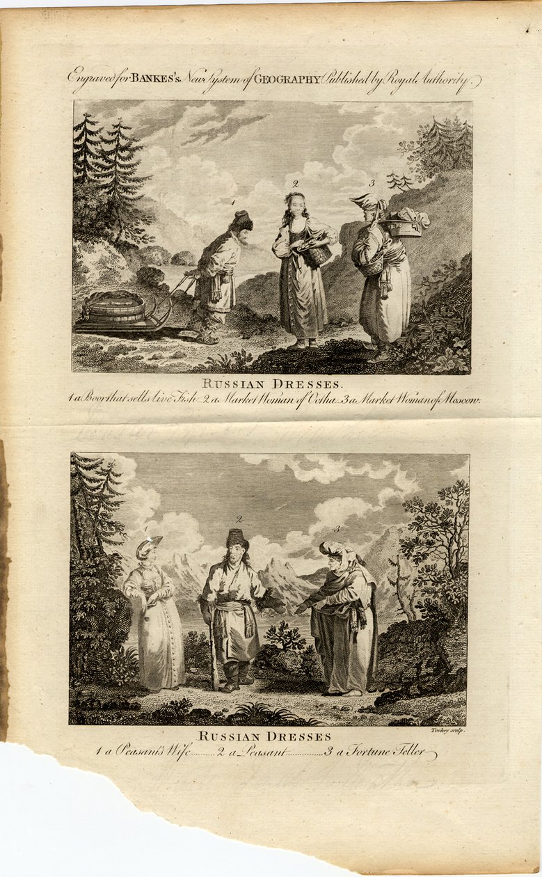Orosz ruhák, 1775 körül alkotó: James Tookey