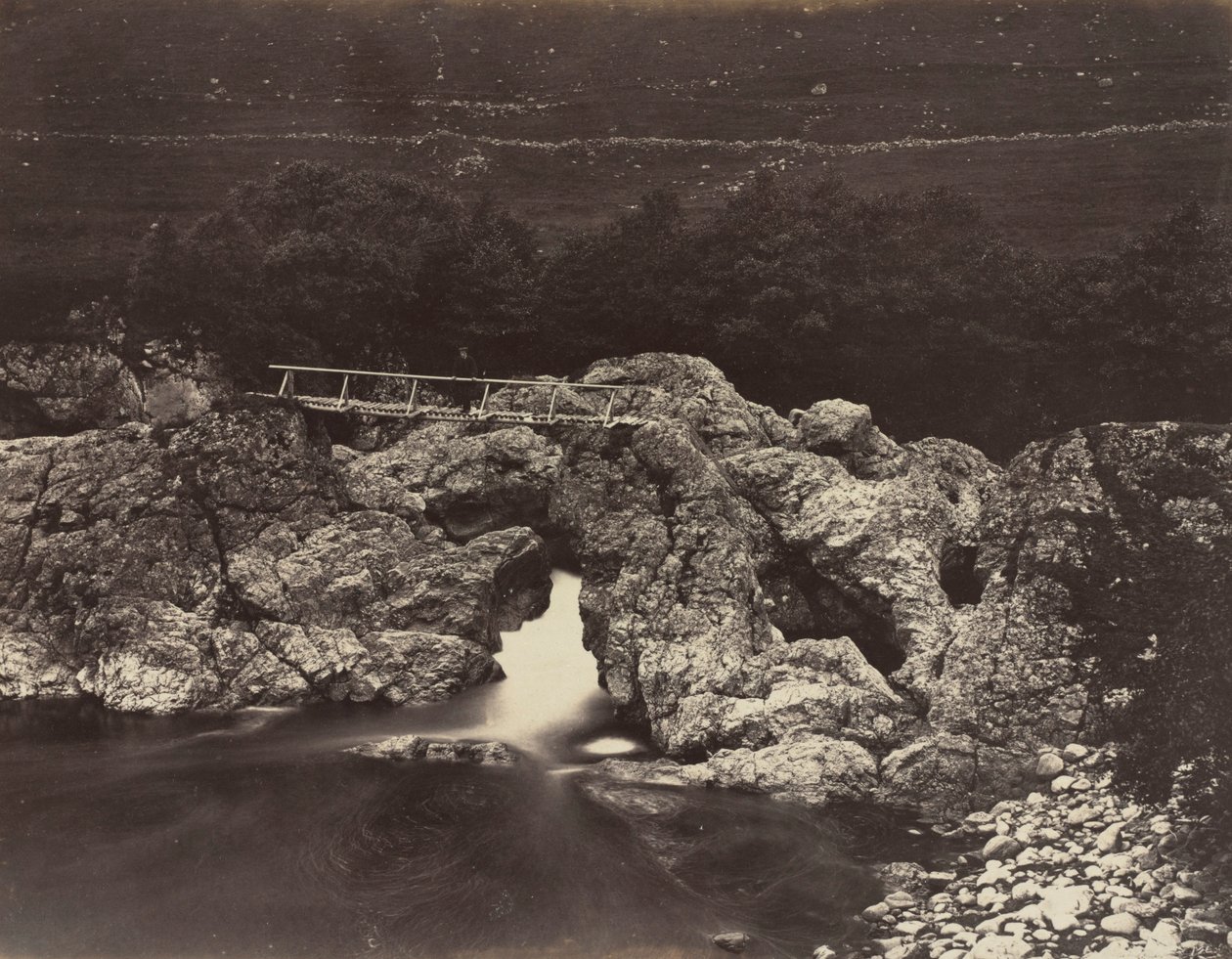 Pásztorhíd a Forest Lodge közelében, 1871. alkotó: James Valentine