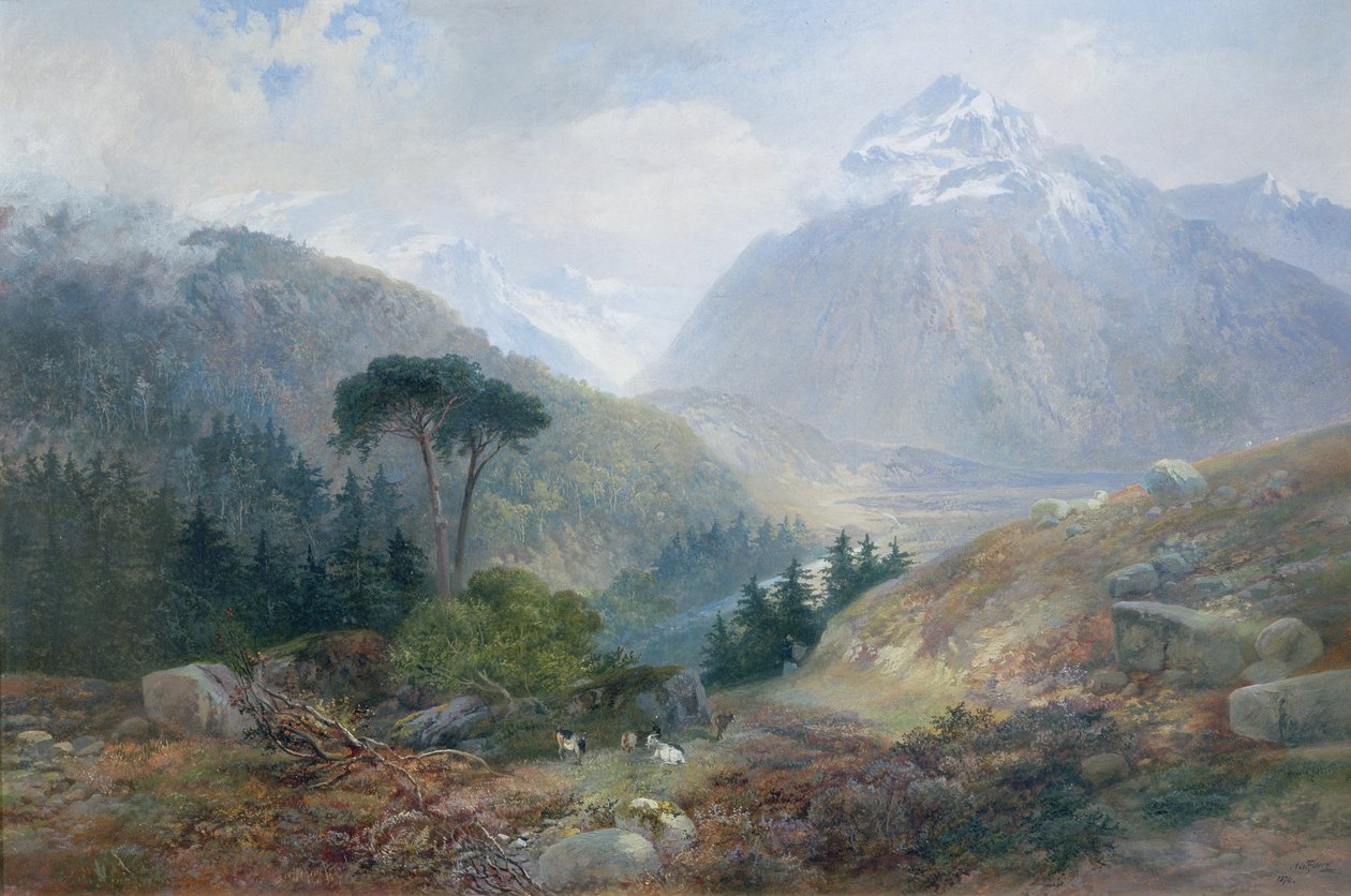 Kilátás a Fenderthal felé, Tirol, 1870 alkotó: James Vivien de Fleury