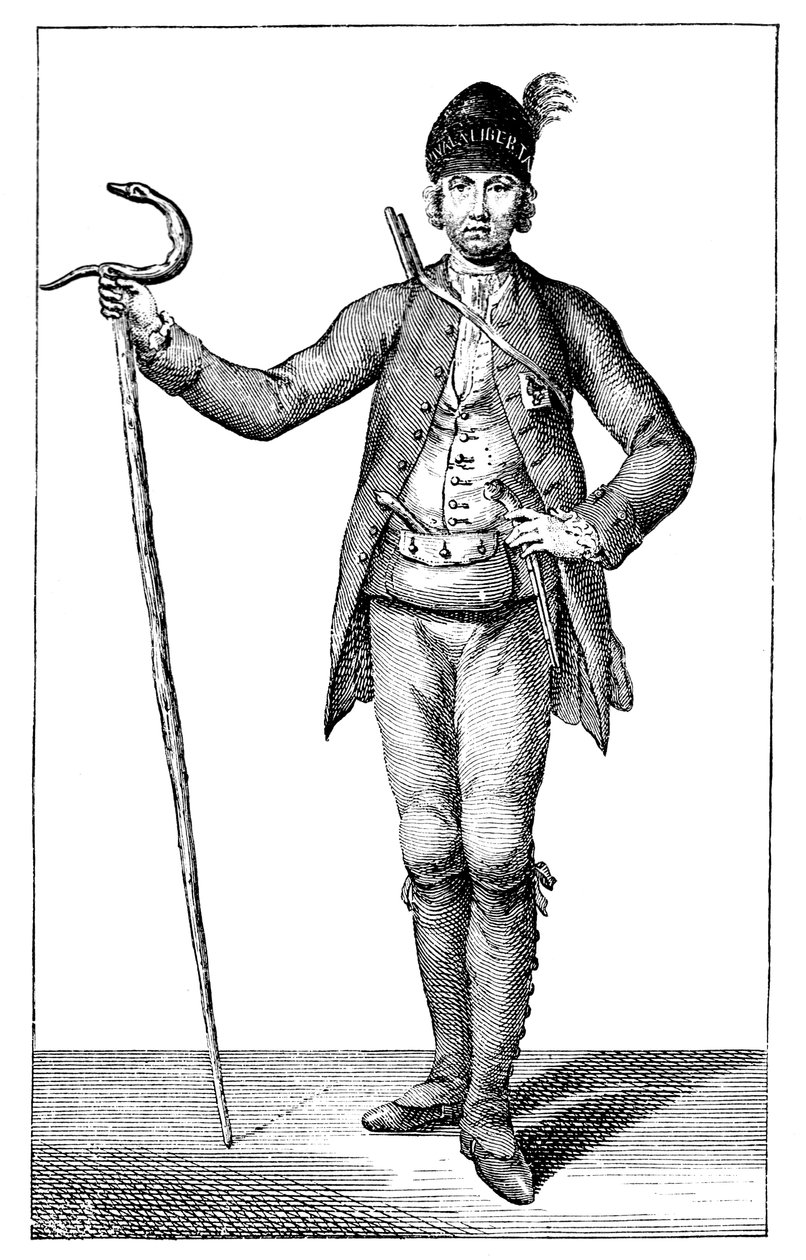James Boswell, esq egy fegyveres korzikai főnök ruhájában, 1769. alkotó: James Wale