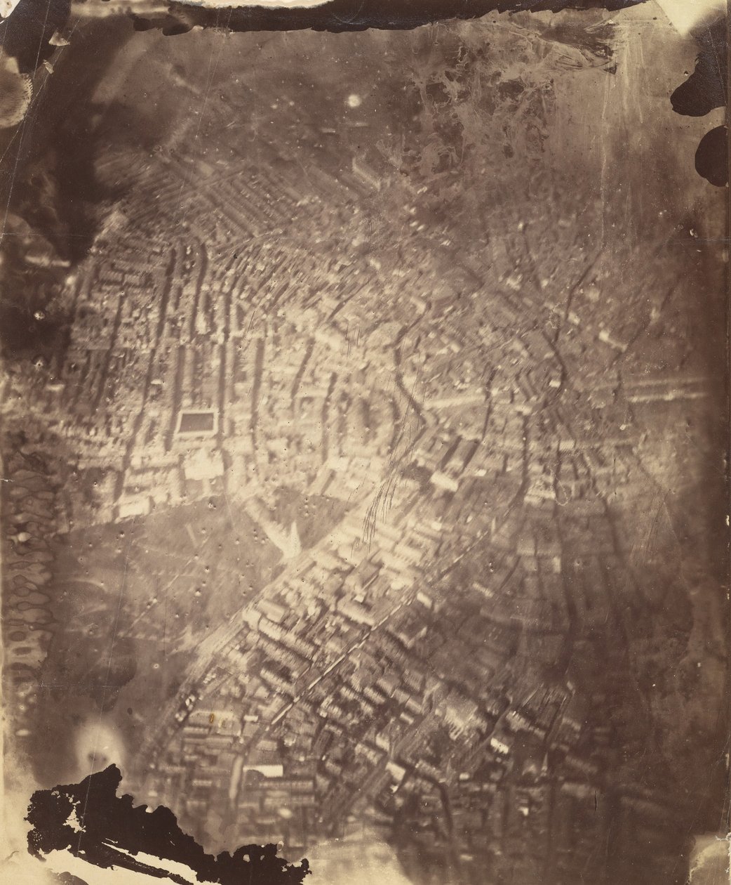 Boston egy hőlégballonból, 1860-as évek. alkotó: James Wallace Black