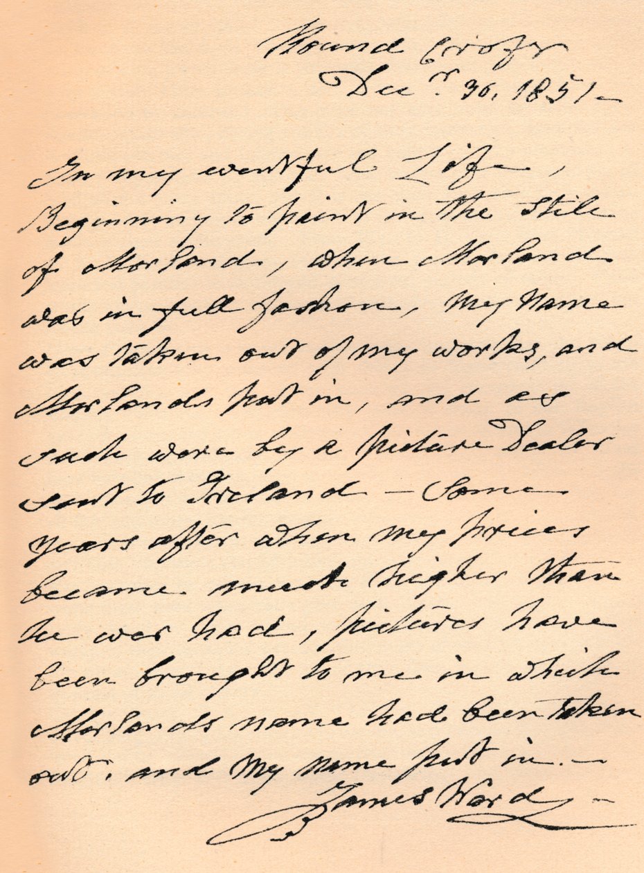 James Ward levele, 1851 1904 alkotó: James Ward