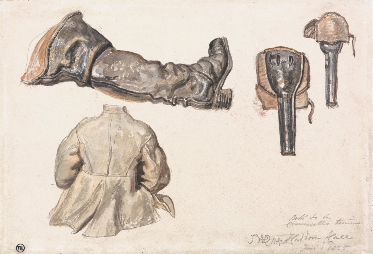 Csizma, stb. Cromwell ideje, Haddon Hall, 1825. január 9. alkotó: James Ward