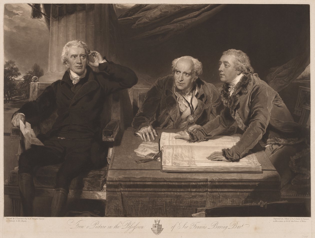 Sir Francis és John Baring és Charles Wall alkotó: James Ward