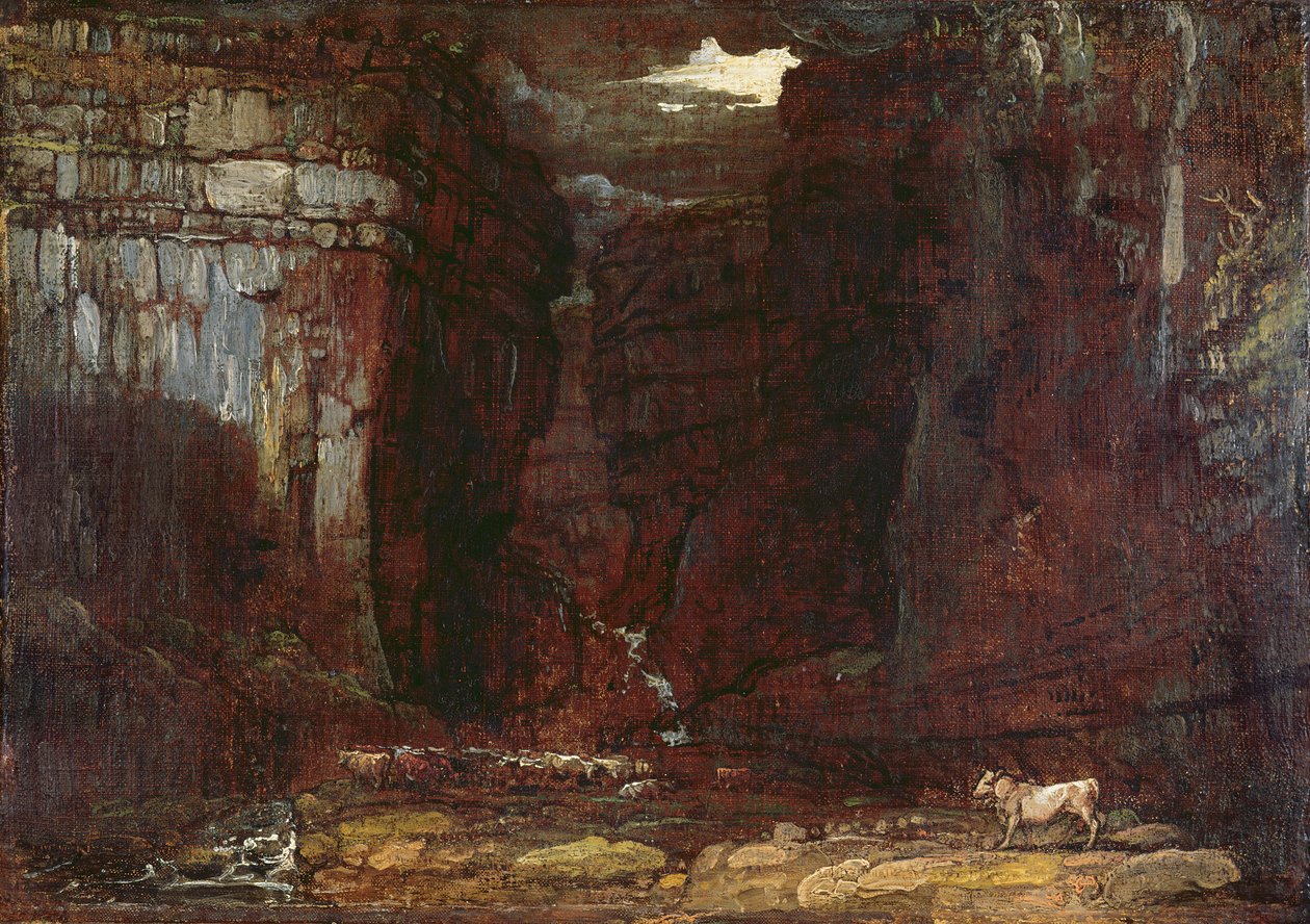 Tanulmány a „Gordale Scar”-hoz, 1811-1813 körül (olaj, vászon) alkotó: James Ward