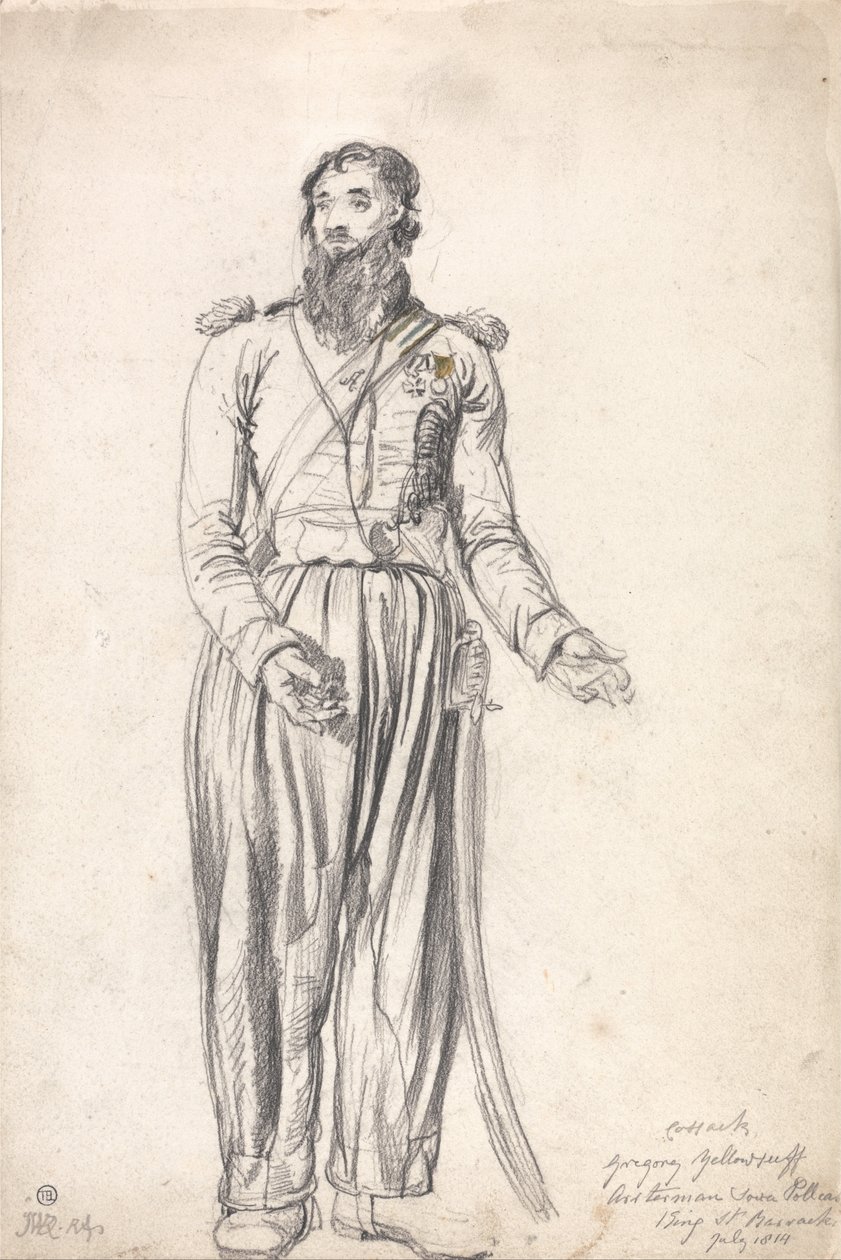 A kozák, Gregory Yelloserf, 1814 júliusában alkotó: James Ward