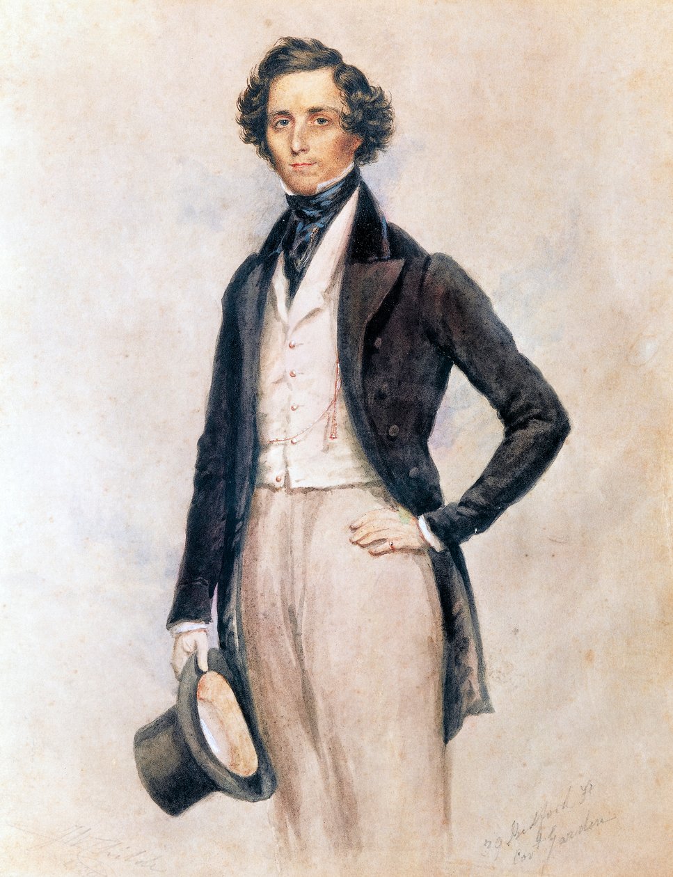 Felix Mendelssohn Bartholdy portréja (Hamburg alkotó: James Warren (after) Childe