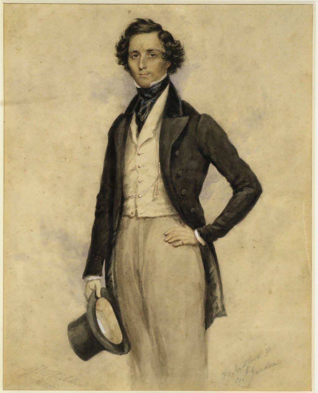 Felix Mendelssohn Bartholdy portréja (Hamburg alkotó: James Warren Childe