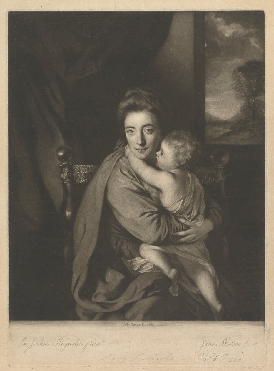 Caroline Curzon (született Colyear), Lady Scarsdale és fia, tisztelt John Curzon alkotó: James Watson