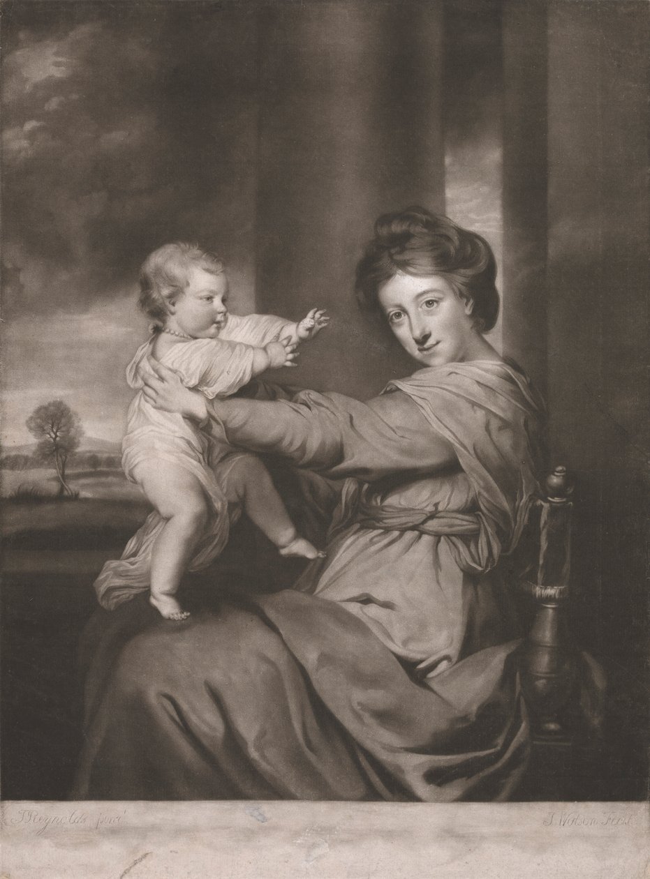 Caroline Marlborough hercegnője és Lady Caroline Spencer lánya alkotó: James Watson