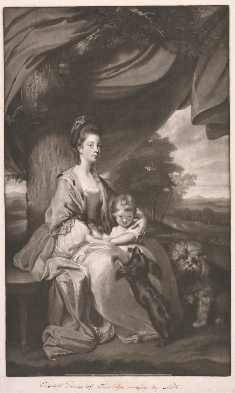 Buccleuch hercegnője lányával, Lady Mary Scott-tal alkotó: James Watson