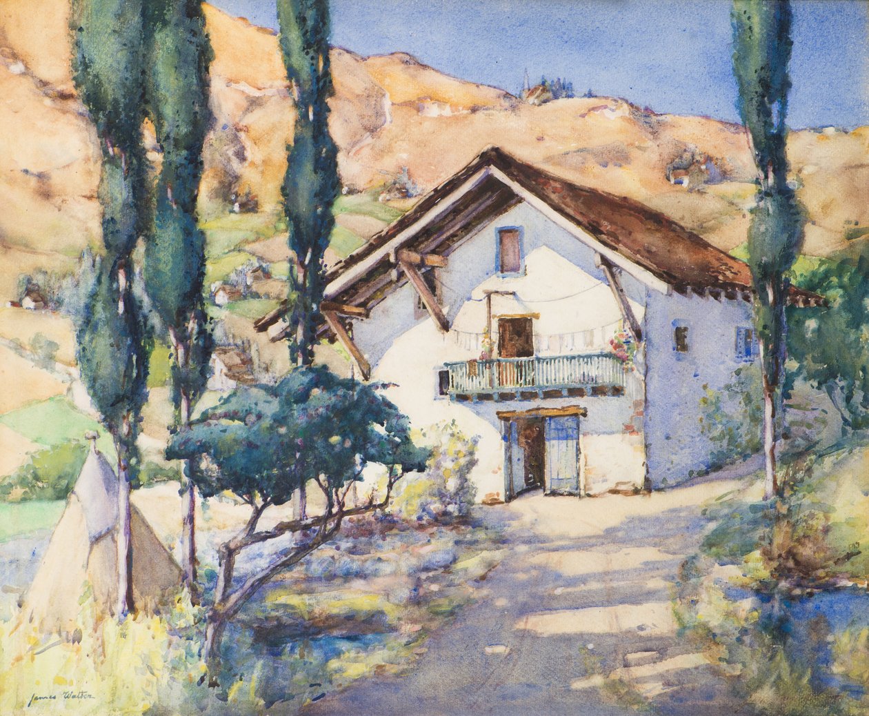 Fuenebri, Észak-Spanyolország, XX. század (akvarell) alkotó: James Watson